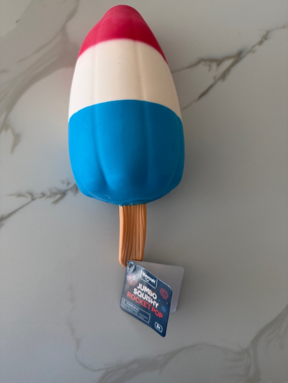 Jumbo Squishy Rocket Pop Squishy Toy - Red White Blue